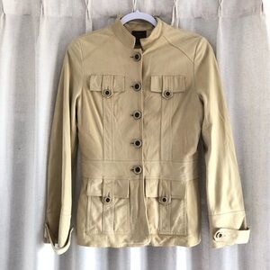 Vakko Suede Jacket in Light Beige